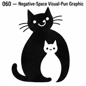 #060 Negative-Space Visual-Pun Graphic