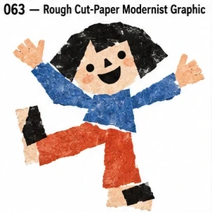 #063 Rough Cut-Paper Modernist Graphic