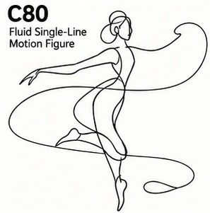 #080 Fluid Single-Line Motion Figure