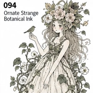 #094 Ornate Strange Botanical Ink